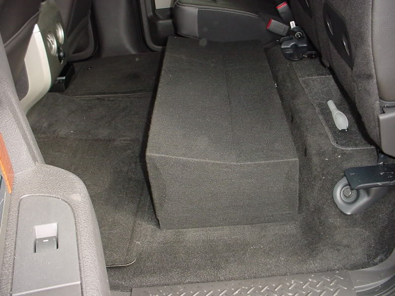 Load image into Gallery viewer, 2009+ Ford F-150 Super Crew Cab Single 12" Ported Sub Box Carpeted