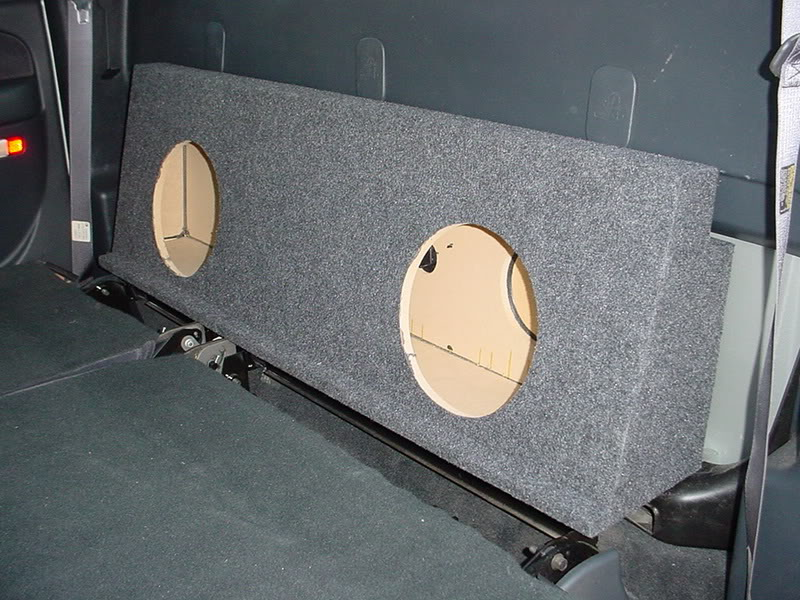 Load image into Gallery viewer, 2001-2007 Chevy Crew Cab HD Behind the Seat Sub Box 2x12" Carpeted