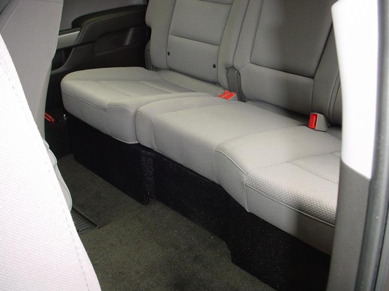Load image into Gallery viewer, 2014 up Chevy Standard Crew Cab Ported Subwoofer Sub Box 2x10 Carpeted