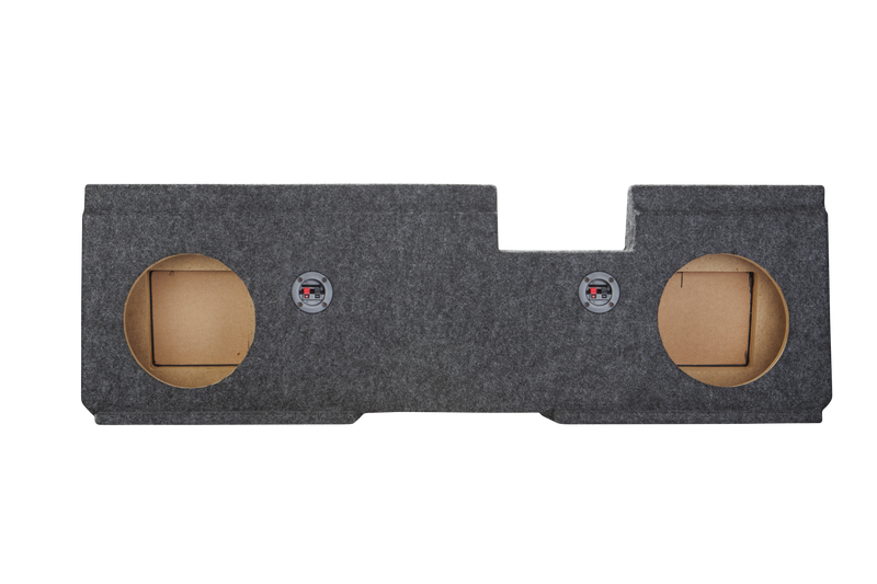 Load image into Gallery viewer, 2014 and up Chevy Standard Crew Cab Subwoofer Box Sub Box 2x12 Carpeted