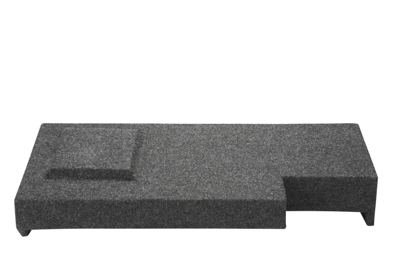 Load image into Gallery viewer, 2014 & UP Chevy Crew Cab Single Sub Box Subwoofer Box 1X12 Carpeted