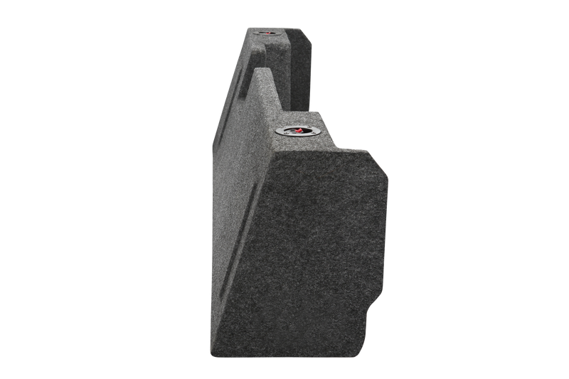 Load image into Gallery viewer, 2014 and Up Chevy Double Cab Ported Subwoofer Box Sub Box 2X12 Carpeted