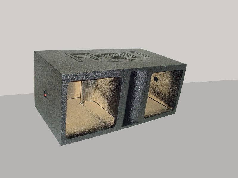 Load image into Gallery viewer, Horn Ported Square Hole Dual 15'' Sub woofer Box Poly